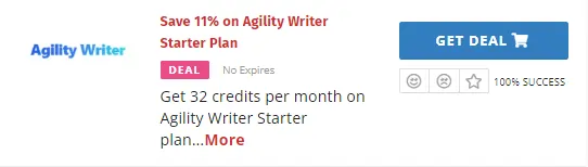 Agility Writer discount code