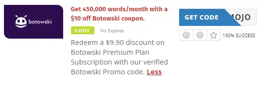 Botowski Promo offer