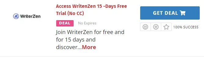 Writerzen Deal